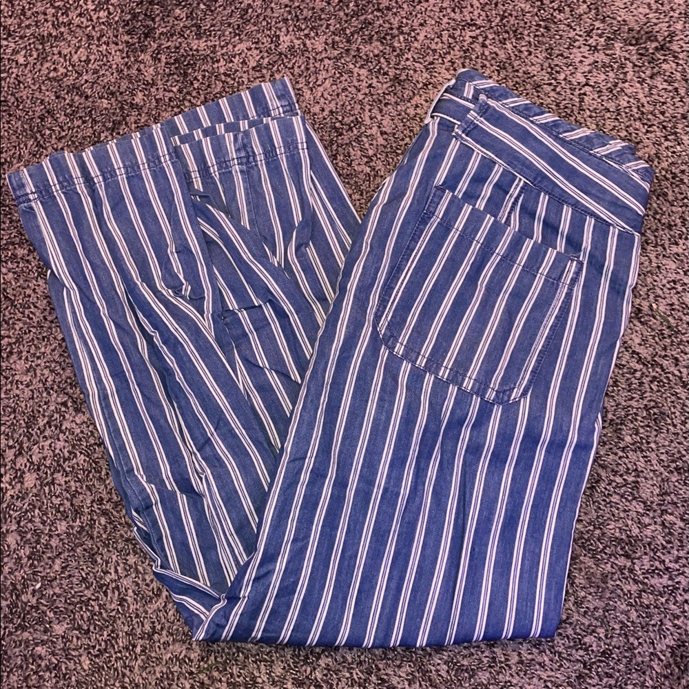 Blue and white striped American Eagle pants size 6
